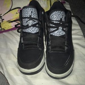 black and grey jordan’s